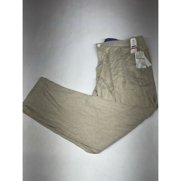 Tommy Bahama Pants Beach Linen Coast Stone Khaki Solid Elastic XXXL x 30 NWT